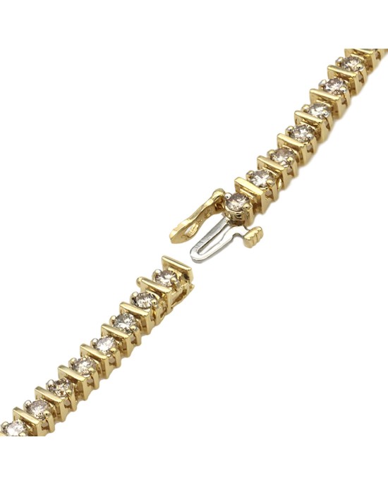 Bar Spaced Diamond Inline Bracelet